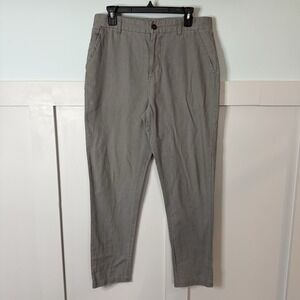 Hawkings McGill Linen Cotton Blend Chino Pants Men's Size 32 Gray Skinny Light